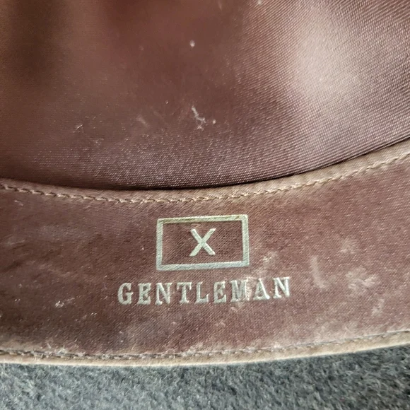 Vintage "A Gambini Firenze" Gray Fedora Hat with Feather Accent Blokecore - Picture 7 of 8